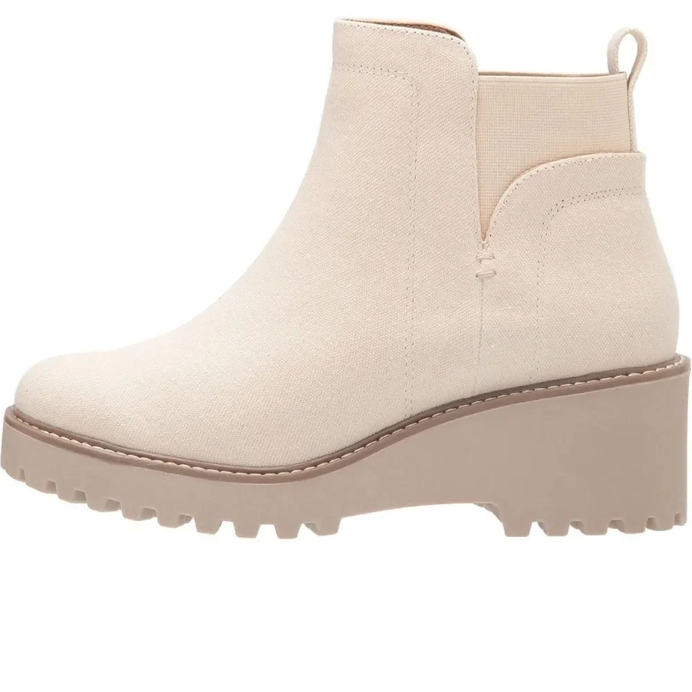 Dolce Vita Rielle womens Ankle Bootie in canvas sz 10